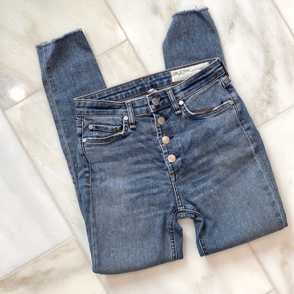 Rag & Bone skinny high waisted, five buttons size 24